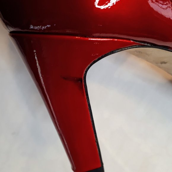 Roberto Capucci Firenze Red Patent Open Toe Shoes - Picture 14 of 15